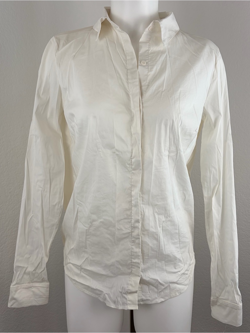 Bailey44 White Mixed Media Open Back Crossover Shirt